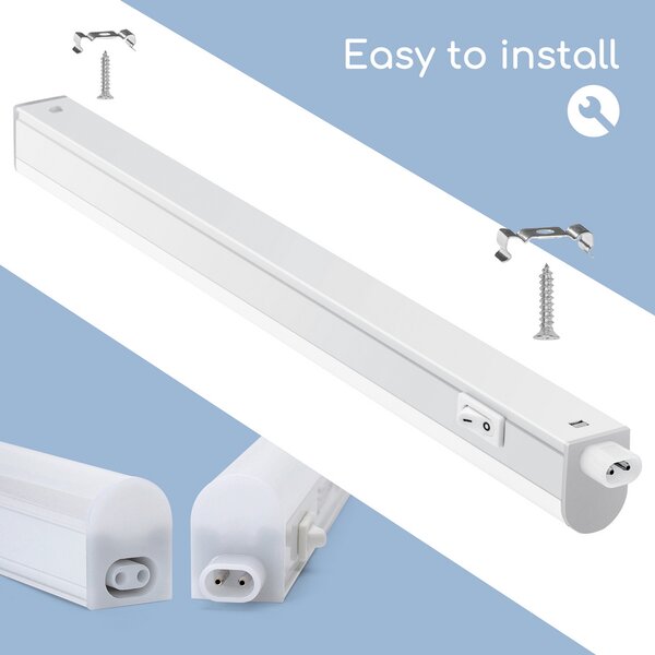 Reglette Led sottopensile 4W da 30cm Bianco caldo 3000K Aigostar