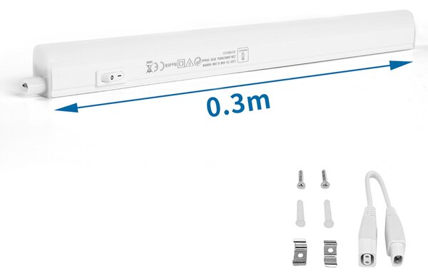 Reglette Led sottopensile 4W da 30cm Bianco caldo 3000K Aigostar