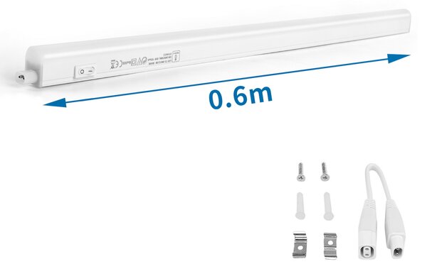 Reglette Led sottopensile 8W da 60cm Bianco caldo 3000K Aigostar