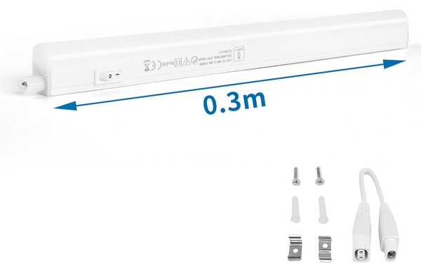 Reglette Led sottopensile 4W da 30cm Bianco freddo 6500K Aigostar