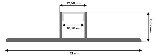 Profilo Led per piastrelle Plof flessibile per strisce Led 12-24V da incasso 2 metri in alluminio M LEDME