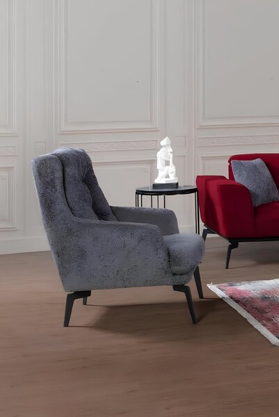 Poltrona grigia moderna monoposto di design poltrona singola da salotto poltrona nuova