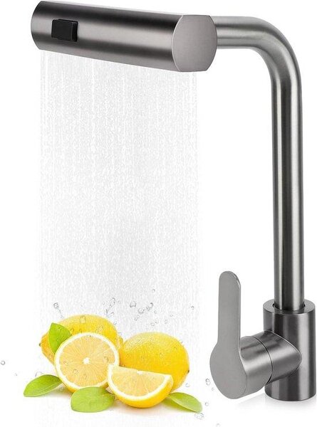 Rubinetto da cucina in rame con 3 modalità di erogazione - Maniglia monocomando - Rotazione a 360 gradi - Universale - Rubinetto da cucina da 126-165 pollici