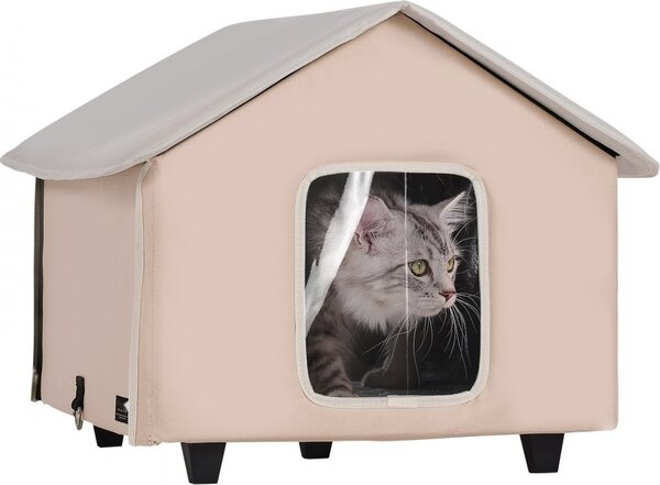 Rifugio riscaldato per gatti 52x48x47 cm - Casa per gatti - Confortevole alloggio per gatti - Caldo e accogliente