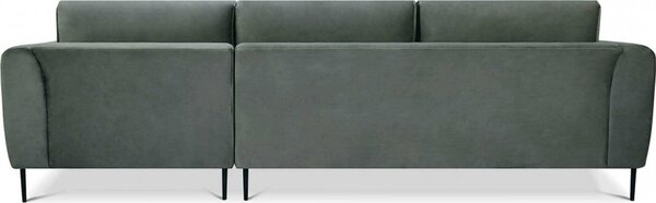 DecHome Divano Angolare 3 Posti Moderno con Chaise Longue in Tessuto Dimensioni 181x96x84cm colore Grigio - Kos