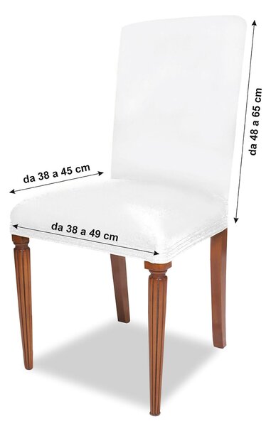 Set 2 Coprisedie con Schienale Elasticizzati in Poliestere Arancio