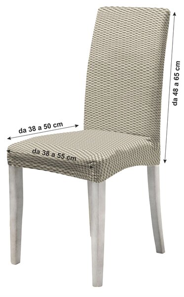 Set 2 Coprisedie con Schienale Elasticizzati in Poliestere Fashion Bordeaux