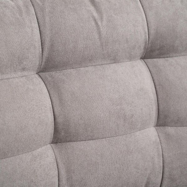 DecHome Divano Angolare 3 Posti Moderno con Chaise Longue Letto Estraibile Vano Contenitore in Tessuto effetto Lino Dimensioni 217x134 cm colore Gr