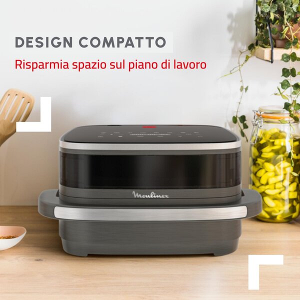 Moulinex Friggitrice ad Aria 4 Litri Potenza 2200W con Timer e Termostato Regolabile Easy Fry XL Surface - AL402HF0