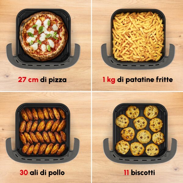 Moulinex Friggitrice ad Aria 4 Litri Potenza 2200W con Timer e Termostato Regolabile Easy Fry XL Surface - AL402HF0