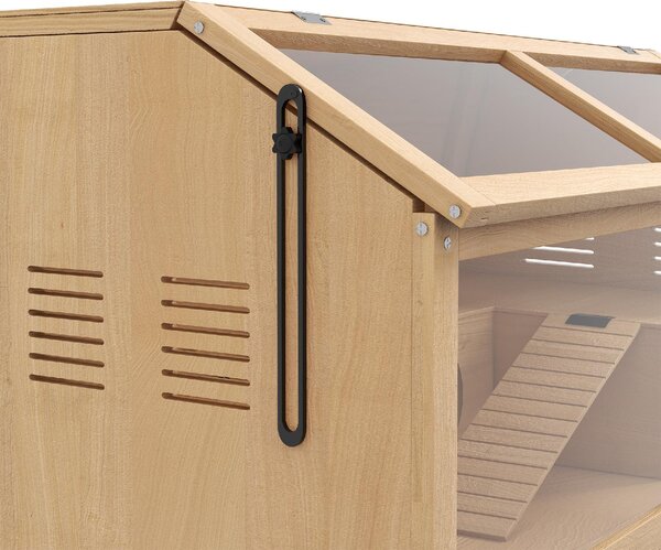 AllMyPets Gabbia per Criceti con Piattaforma Scalette Capanna e Ponte in Legno di Abete 85x45x44 cm - 1NDAM370