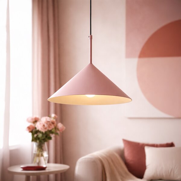 Lampada a sospensione di design rosa - Triangolo