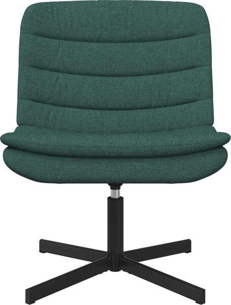 VidaXL Sedia girevole verde scuro 63 x 75 x 76 cm tessuto