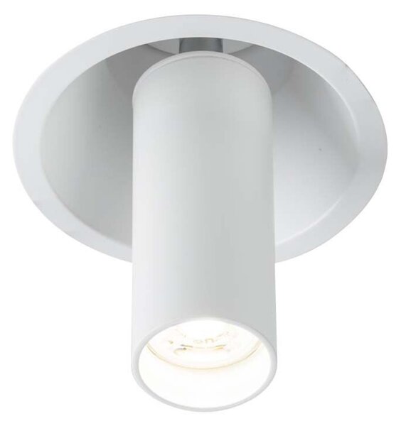 Lampada da incasso bianca rotonda con tubo orientabile, 1xGU10 4W, YAKUMO 7805 Shilo