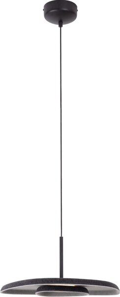 Lampada a sospensione LED DEUX nero-grigio 5W, bianco caldo, 482 lm, feltro, dimensioni: 190x40x30 cm, IP20, Maxlight