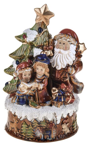 Babbo Natale Carillon H19,5 cm Rosso