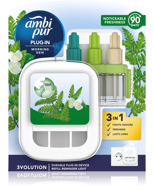 AmbiPur 3volution Morning Dew diffusore elettrico per ambienti con ricarica 20 ml