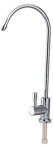 Rubinetto da cucina con getto d'acqua a lunga portata, 1/4'' in acciaio grezzo, rubinetto cromato per cucine con sistemi di filtrazione dell'acqua e osmosi inversa