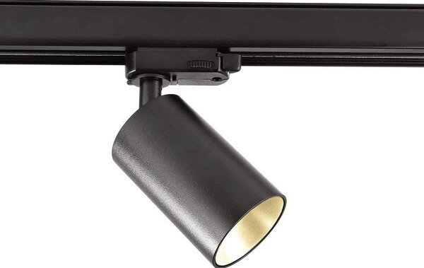 Faretto a binario trifase CAN, 220-240V AC/50-60Hz, GU10 LED max. 7,5W, orientabile e girevole, nero