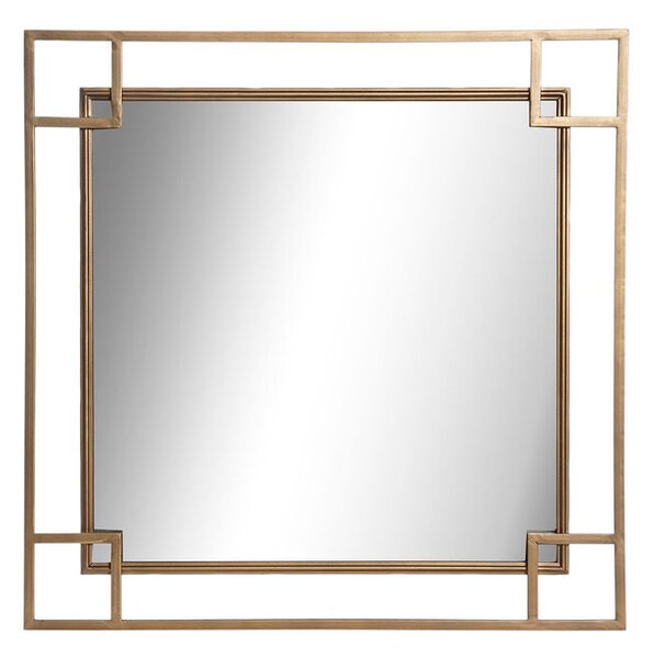 Specchio da parete DKD Home Decor Specchio Dorato Metallo (55 x 2,8 x 55  cm)