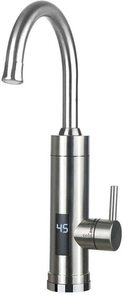 Rubinetto da cucina elettrico in acciaio inossidabile, 220 V, 3000 W, erogatore rapido di acqua calda, indicatore di temperatura a LED, riscaldatore intelligente, rubinetteria, scaldacqua istantaneo