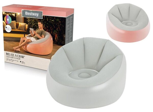 Bestway® Inflate-A-Chair™ LED sedia ad aria 102 x 97 x 71 cm