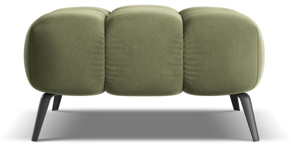 Poggiapiedi verde con rivestimento in velluto Nalu – Makamii