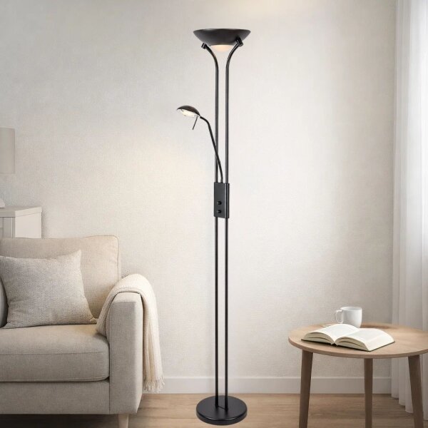 Brilagi - Lampada da terra dimmerabile SCARLETT 1xR7s/230W/230V + 1xG9/40W nera