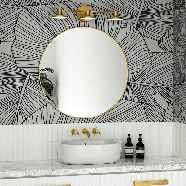 Applique da parete Elstead, Issa, dimmerabile, Dorato / Ottone, Bagno, Alluminio