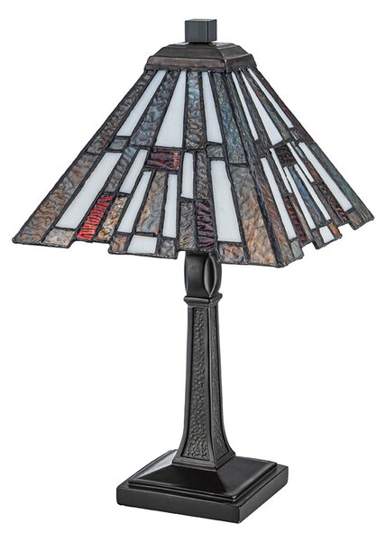 Lampade da tavolo QUOIZEL, Inglenook, Bronzo / Ottone anticato, Soggiorno, Metallo, Tiffany