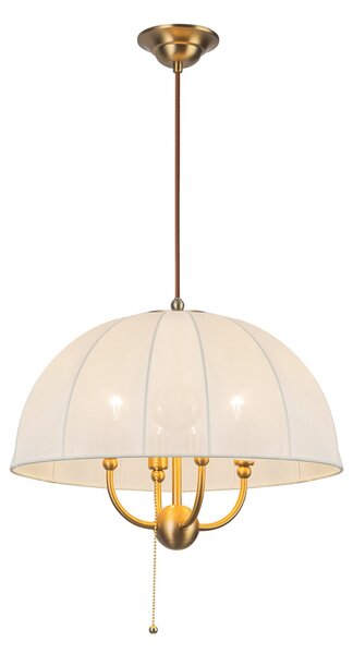 Lampada a sospensione Elstead, Crosby, dimmerabile, Beige, Soggiorno, Metallo, Vintage