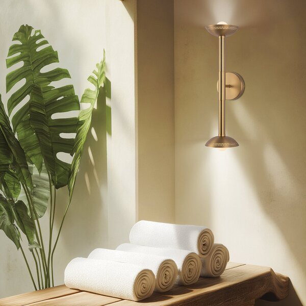 Applique da parete Elstead, Arden, dimmerabile, Dorato / Ottone, Soggiorno, Alluminio, Moderno