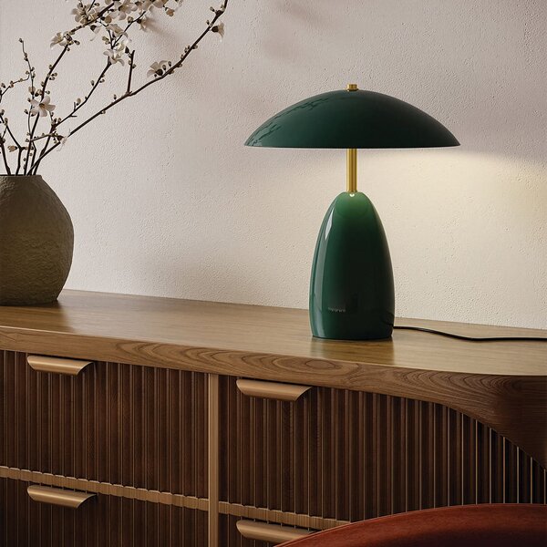 Lampade da tavolo Elstead, Poppy, dimmerabile, Verde, Soggiorno, Alluminio, Vintage