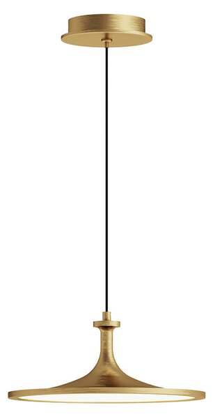 Lampada a sospensione Elstead, Issa, dimmerabile, Dorato / Ottone, Soggiorno, Alluminio, Vintage
