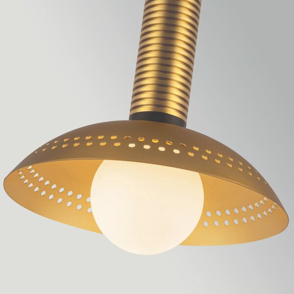Lampada a sospensione Elstead, Arden, dimmerabile, Dorato / Ottone, Soggiorno, Alluminio, Moderno
