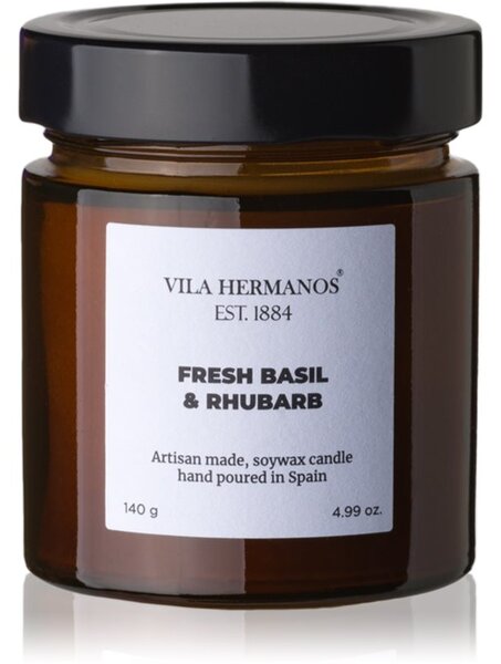 Vila Hermanos Apothecary Fresh Basil & Rhubarb candela profumata 140 g