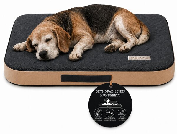 Materasso ortopedico per cani, cuccia, delicato sulle articolazioni, taglia M, 90x60 cm, colore grigio