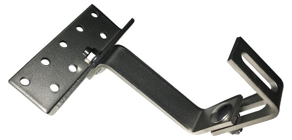 Gancio di fissaggio A15, regolabile, 115x100 mm, per moduli fotovoltaici su tetti a forte pendenza