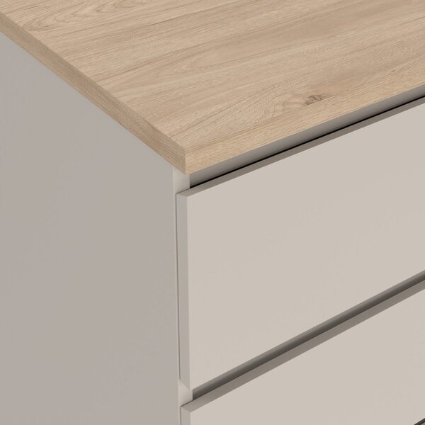 Cassettiera color crema 77x121x50 cm Naia – Tvilum