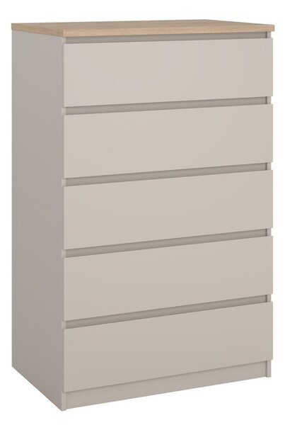 Cassettiera color crema 77x121x50 cm Naia – Tvilum