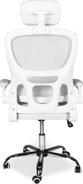 Icon Space Sedia Ergonomica con Ruote Braccioli e Poggiatesta in Tessuto colore Bianco - Vibes
