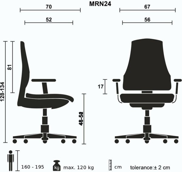 Icon Space Sedia Ergonomica con Ruote Braccioli e Poggiatesta in Ecopelle colore Cuoio - Murano