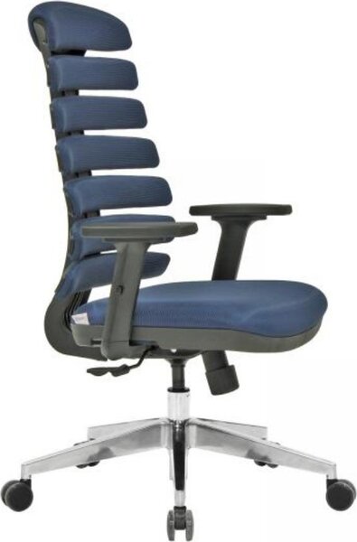 Icon Space Sedia Ergonomica con Ruote Braccioli e Poggiatesta in Tessuto colore Blu - Spring