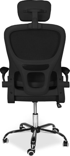 Icon Space Sedia Ergonomica con Ruote Braccioli e Poggiatesta in Tessuto colore Nero - Vibes