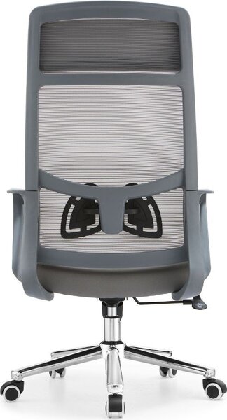 Icon Space Sedia Ergonomica con Ruote Braccioli e Poggiatesta in Tessuto Mesh colore Grigio - Pasco