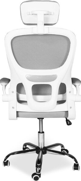 Icon Space Sedia Ergonomica con Ruote Braccioli e Poggiatesta in Tessuto colore Grigio - Vibes