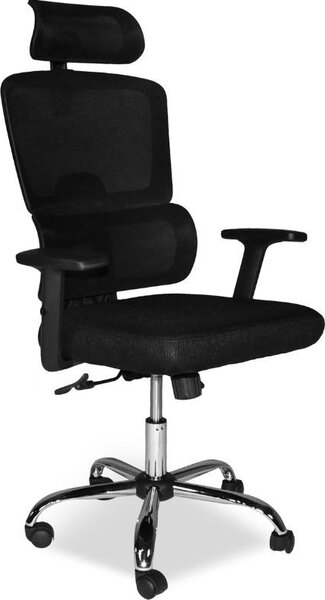 Icon Space Sedia Ergonomica con Ruote Braccioli e Poggiatesta in Tessuto Mesh colore Nero - Ant