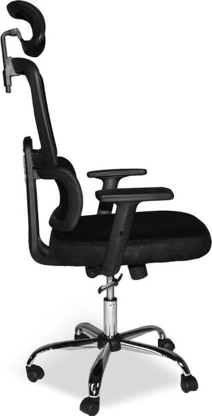 Icon Space Sedia Ergonomica con Ruote Braccioli e Poggiatesta in Tessuto Mesh colore Nero - Ant