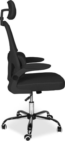 Icon Space Sedia Ergonomica con Ruote Braccioli e Poggiatesta in Tessuto colore Nero - Vibes