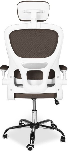 Icon Space Sedia Ergonomica con Ruote Braccioli e Poggiatesta in Tessuto colore Tortora - Vibes